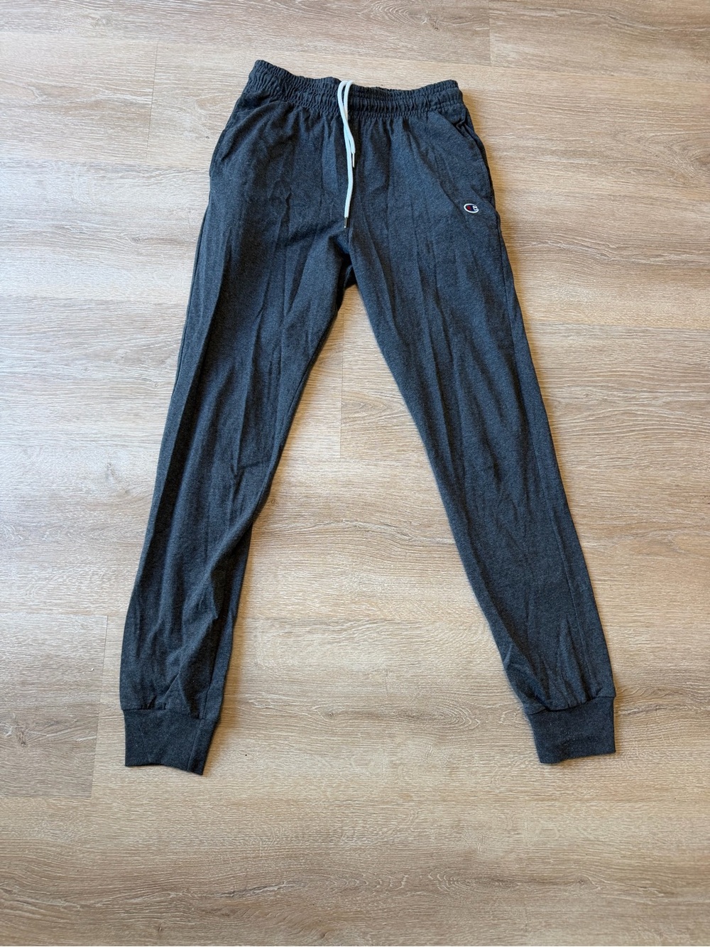 Champion Men’s Charcoal Jogger Sweatpants with White Drawcord size SM